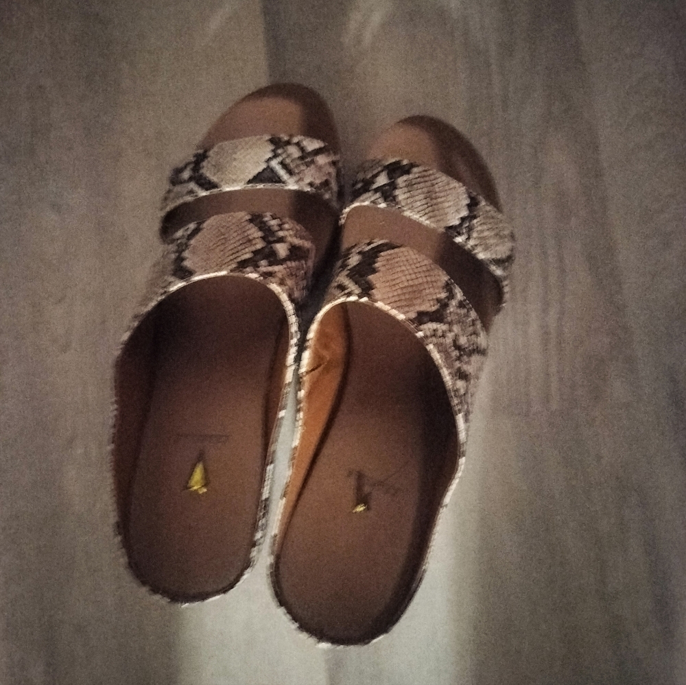 Snakeskin Pattern Women's Slide Sandals